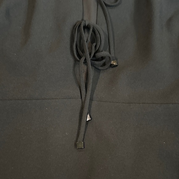 EUC INTERMIX Black Blouse with Front Tie - Picture 4 of 6